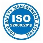 ISO 22000:2018 — company-supplied badge